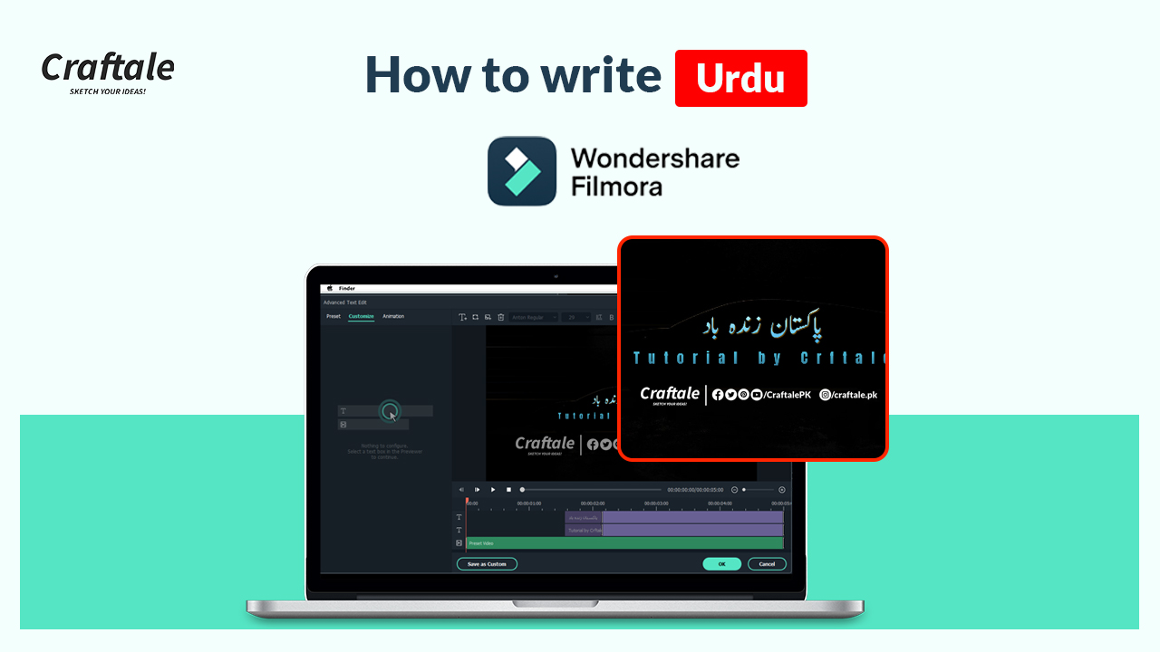 How to write Urdu in Filmora Video Editor