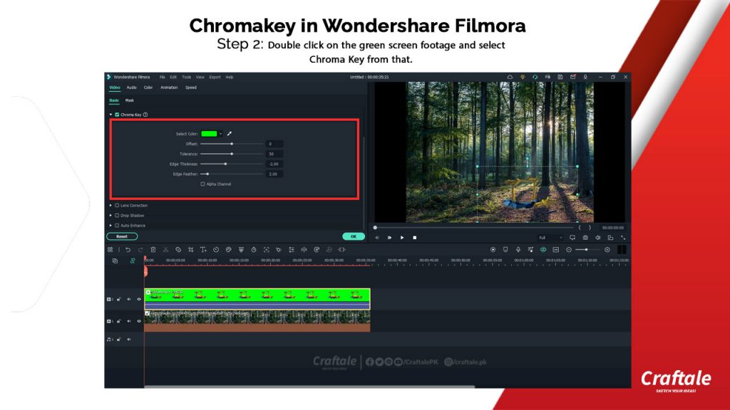 Step 2: Open Advanced Settings to remove the chroma key