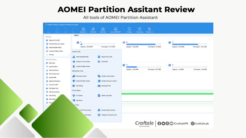 Other useful Tools of AOMEI Partition Assistant