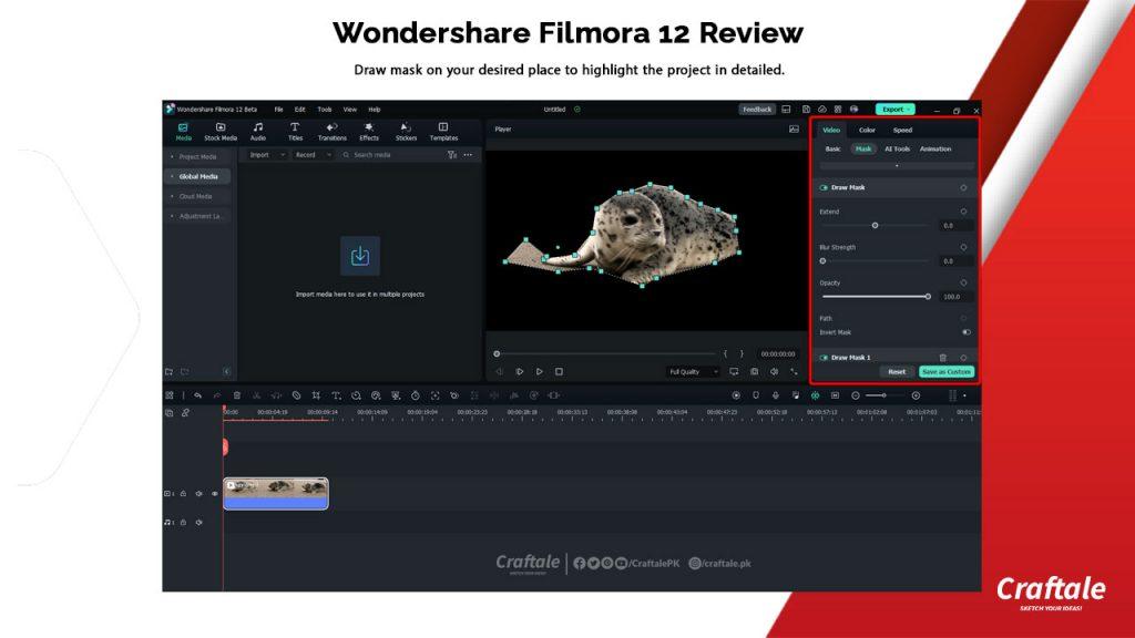 Masking on Object in Wondershare Filmora 12