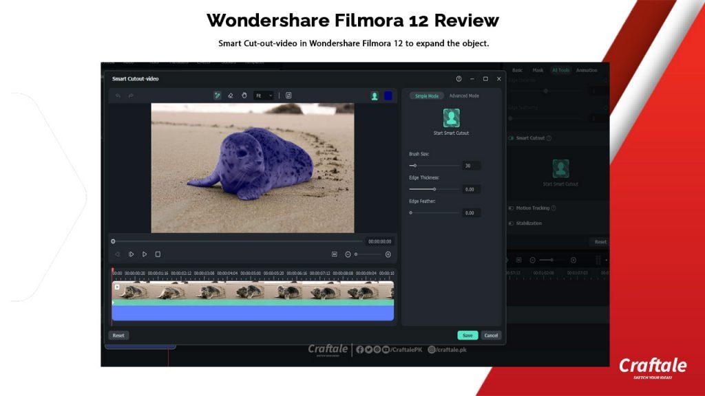 Smart Cut out video in Wondershare Filmora 12