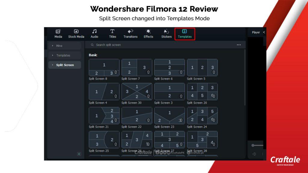 Split screen in Wondershare Filmora 12