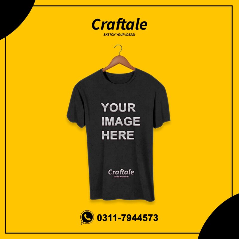 Customized Black T Shirt with you Picture, Logo or Name Sample 2