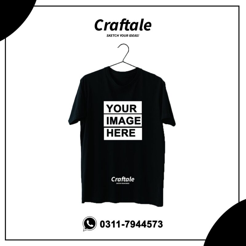 Customized Black T Shirt with you Picture, Logo or Name Sample 3