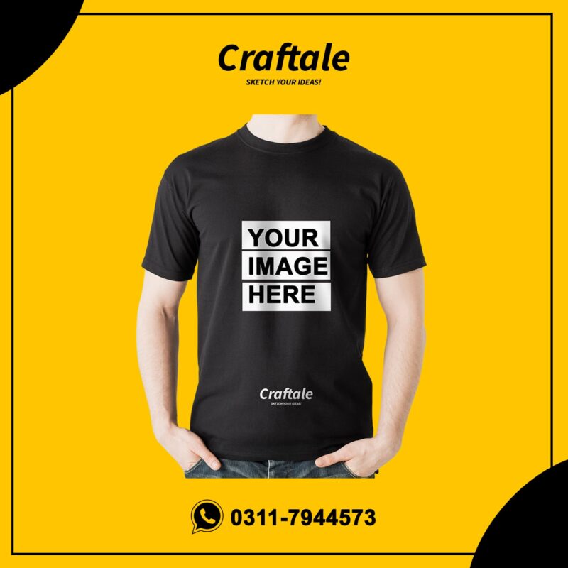 Customized Black T Shirt with you Picture, Logo or Name Sample 4