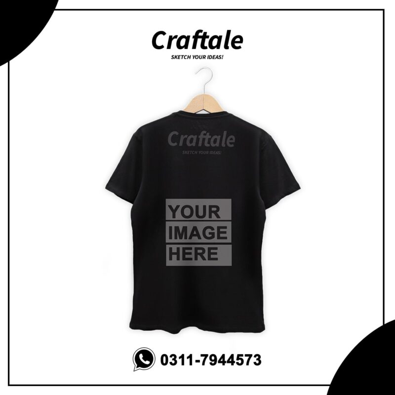 Customized Black T Shirt with you Picture, Logo or Name Sample 5