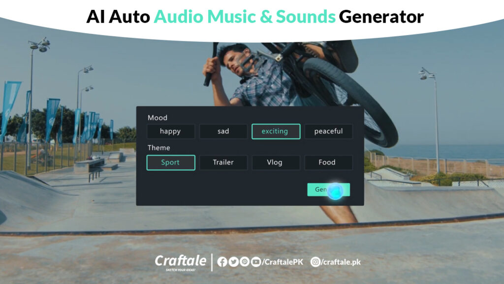 AI Auto Music and Sound Generator in Filmora 13