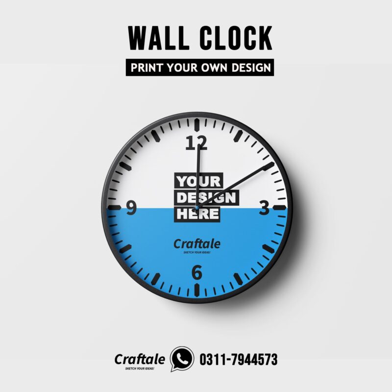 Customized Wall Clock with your Picture, Logo or Name Sample 1
